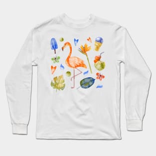 Watercolor Summer Element Collection Long Sleeve T-Shirt